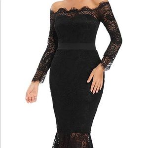 Lalagen Black Lace Mermaid Dress